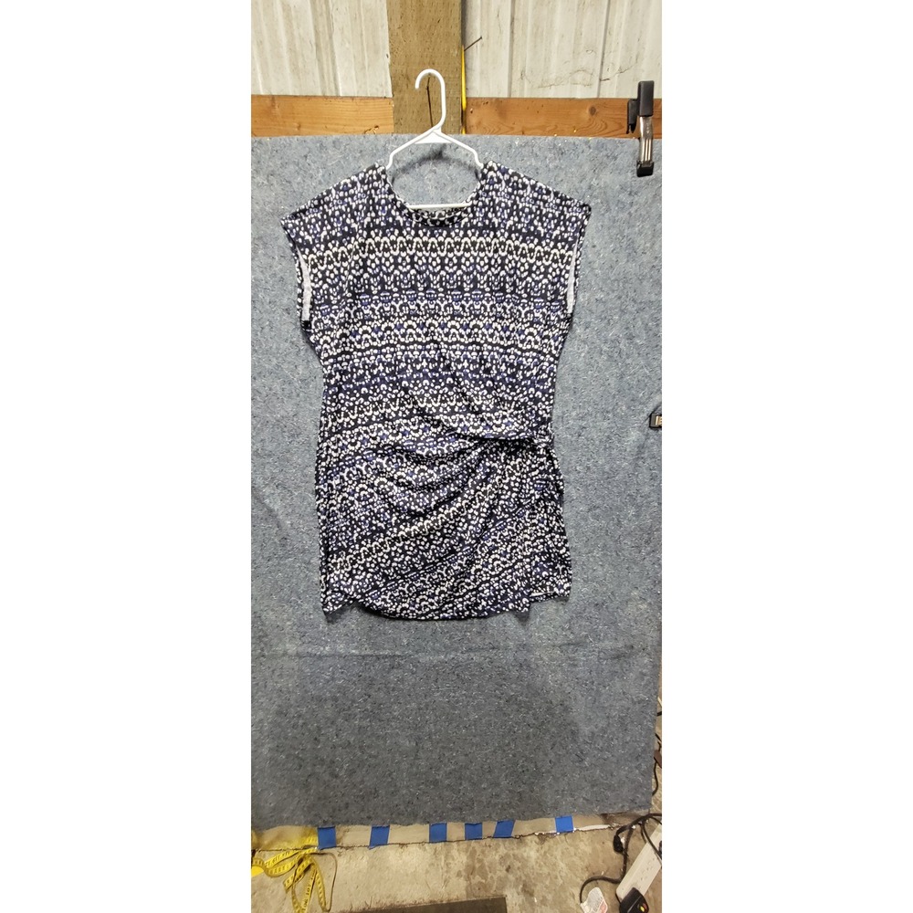 Nicole Miller Original blue Black White Mini Dress w/side knot‎ 2XL